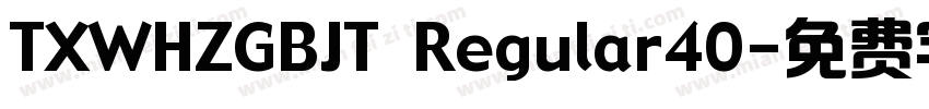 TXWHZGBJT Regular40字体转换